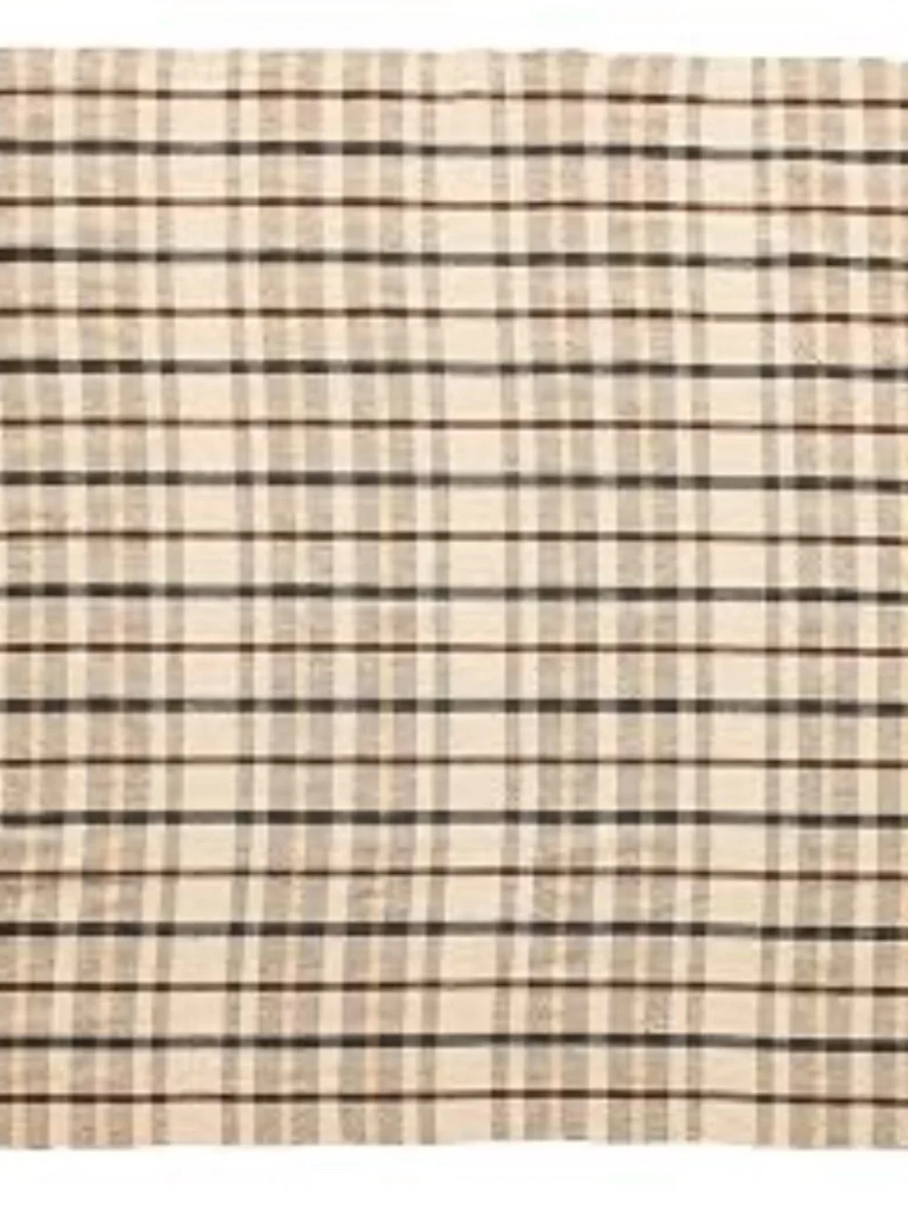 Cozy Cream & Brown Woven Throw Blanket